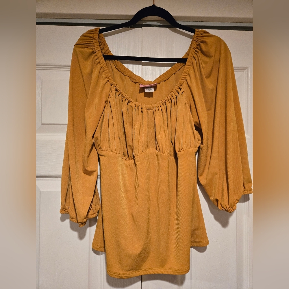 Vixen Vacation Mustard Blouse